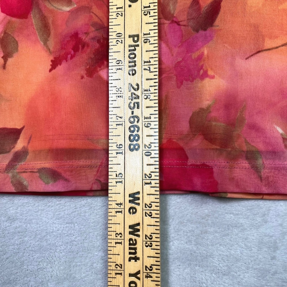Vintage Studio Y Floral Watercolor Sheer Slip Skirt L Y2K Phoebe Artsy Fairy - Picture 6 of 12